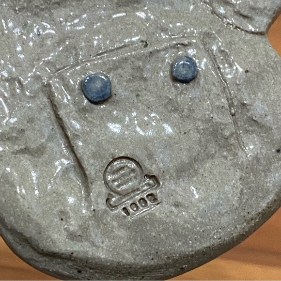 Vintage ROWE Pottery Salt Glazed Snowman Holiday Christmas Ornament - Picture 12 of 12